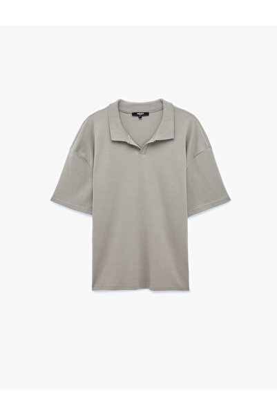 Koton Cotton Short Sleeve Comfortable Fit Polo Collar T-Shirt
