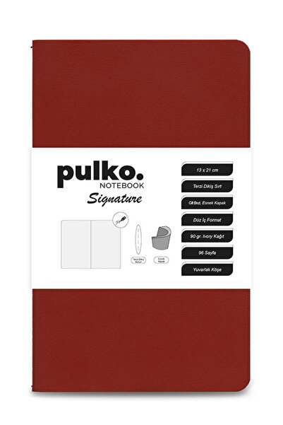 PULKO Notebook Signature Not Defteri, Terzi Dikiş, 90gr. Ivory, Düz, (0750), ...