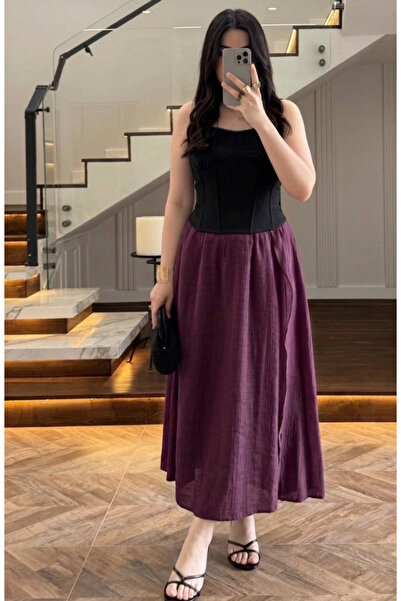 My Blog Plum Fragmented Skirt -2Y3410