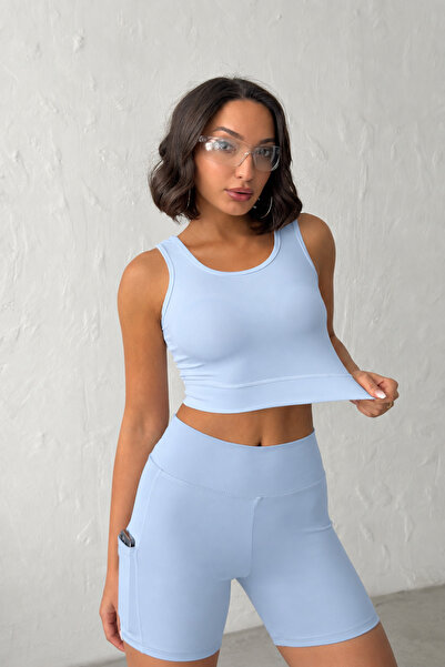 OPENDO Spor Atlet Crop Body Top Üst (Kapsız)