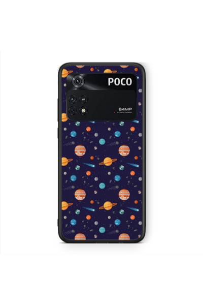 Other Xiaomi Poco M4 Pro 4G Planets Black Glossy Θήκη