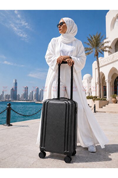 WAF 20 Inch Cabin Luggage 20" Cabin Travel Suitcase Fiber Hard Shell 360 Whee...