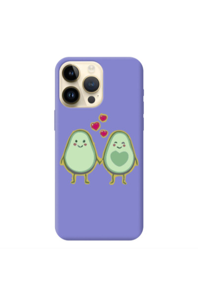 Other Apple iPhone 13 Pro Max Avocados Purple Colored Silicone TPU Θήκη