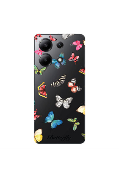 Other Xiaomi Redmi Note 13 4G Butterfly Mix Transparent Silicone TPU Θήκη