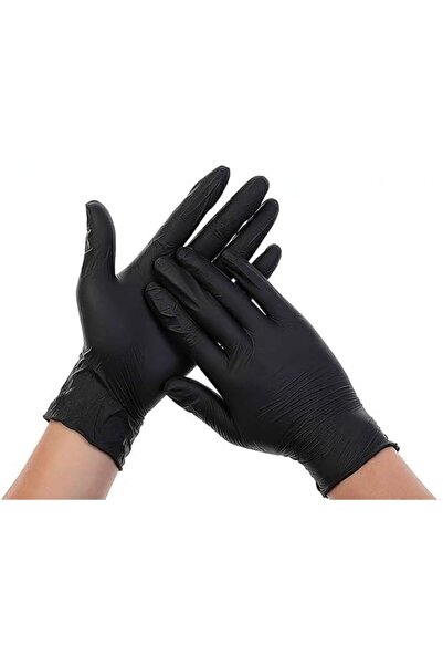 OKA Black Disposable Vinyl Gloves (Small Size), 70 Pcs/Box, Latex Free, Powde...