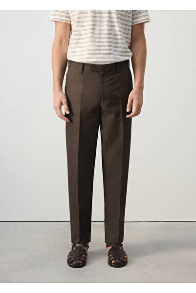 MANGO Man Lyocell pamuk slim fit kumaş pantolon