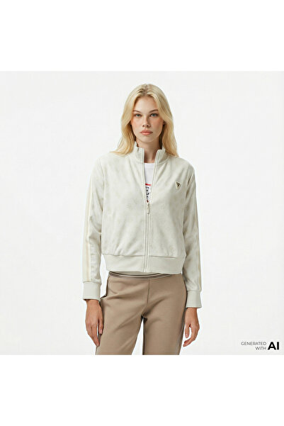Guess Peony Kadın Beyaz Sweatshirt