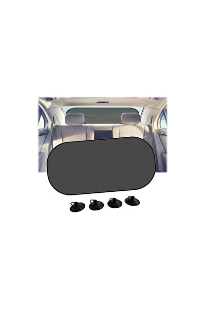 OEM Perdea Auto Luneta cu Ventuze Universala, Protectie UV, 50x100 cm, Negru