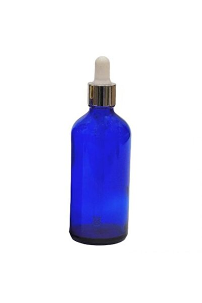 OEM Sticlă albastră din sticlă cu pipetă, capac argintiu pentru pipetă/gumă a...