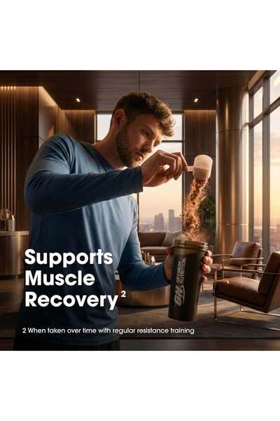 Optimum Nutrition مسحوق بروتين مصل اللبن جولد ستاندرد 100% بنكهة آيس كريم الفانيليا 1 رطل