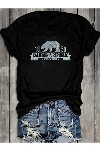 NOURAM تي شيرت نسائي بتصميم 1849 Statehood - 100% قطن ثقيل الوزن 180 جرام لكل...