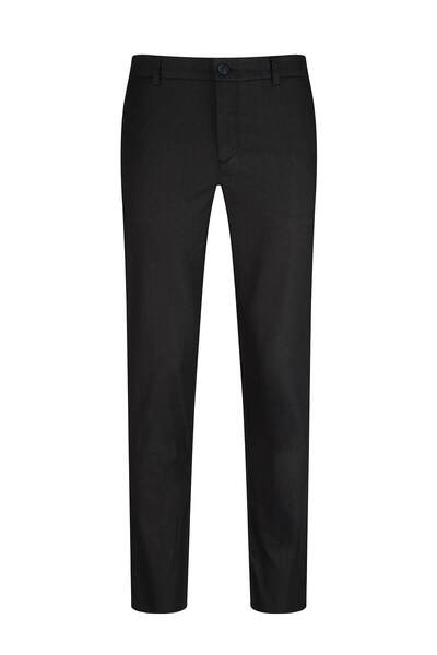 Hatemoğlu Black Relaxed Fit Cotton Jogger Pants with Side Pockets