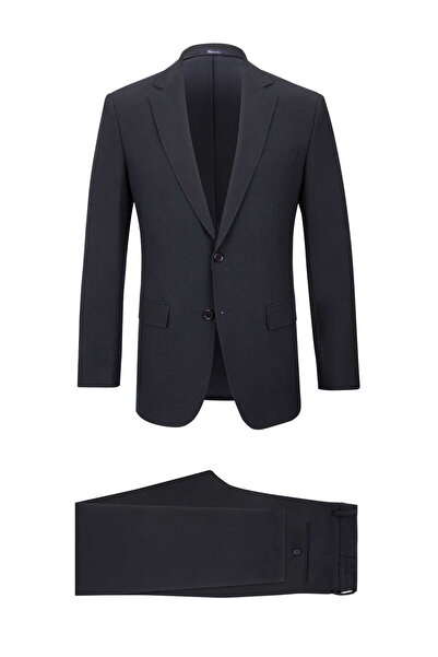 Hatemoğlu Lacivert Slim Fit Mono Yaka Casual Takım Elbise