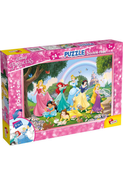 Lisciani Giochi Puzzle pentru copii cu două fețe Prințese Disney, pentru 3+ a...