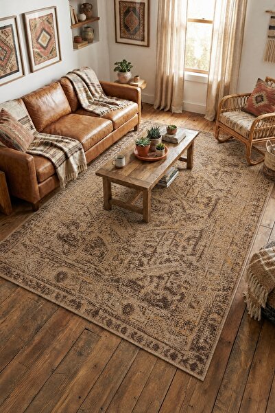 Naar Halı Nayra Spirit 3 Kaymaz Tabanlı Yıkanabilir Vintage Kilim