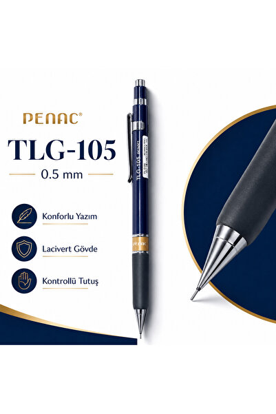 PENAC TLG-105 Profesyonel 0.5 mm Uçlu Kalem Ergonomik Versatil Mekanik