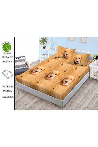 naniland.ro Husă de Pat Finet 2 Persoane 3 Piese cu Elastic 180x200 cm, Model...