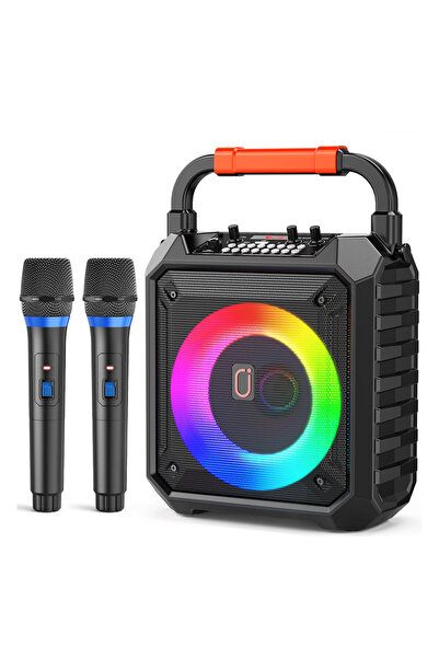 JYX φορητό ηχείο T17-T με 2x μικρόφωνα, 15W, 3000mah, LED, μαύρο