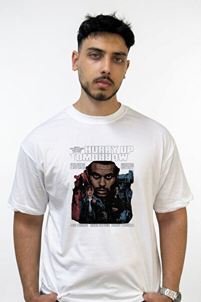 Anetos Γυναικείο μπλουζάκι με στάμπα Tomorrow Design, υπερμεγέθη, λευκό