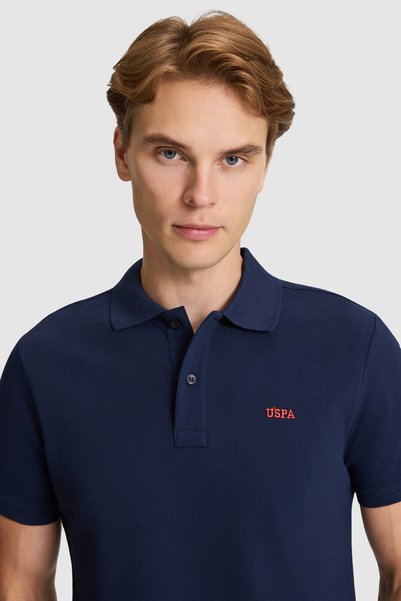 U.S. Polo Assn. Men's Navy Blue Regular Fit Polo Collar Basic T-Shirt 50326963-Vr033
