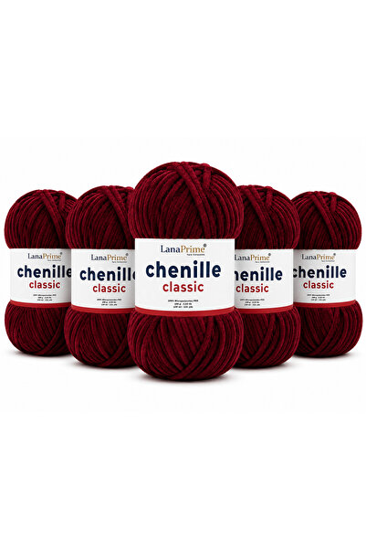 Lanaprime Chenille Velvet Yarn (Chenille Classic) Amigurumi Yarn - 5 Yumak - ...