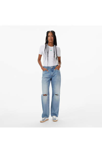 Calvin Klein Signature 90S Straight Gold Dust Kadın Mavi Jean