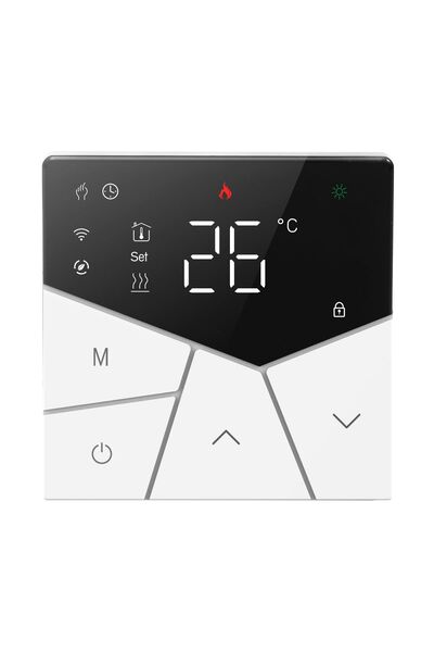 unbranded Smart θερμοστάτης αερίου BHT-15GCLW, WiFi, χωνευτός, μαύρος