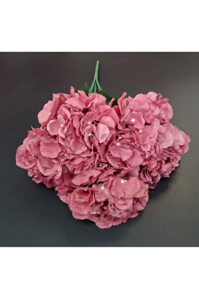 LUCIDIUSDECOR Buchet cu hortensii artificiale roz prafuit, flori mari - 52cm