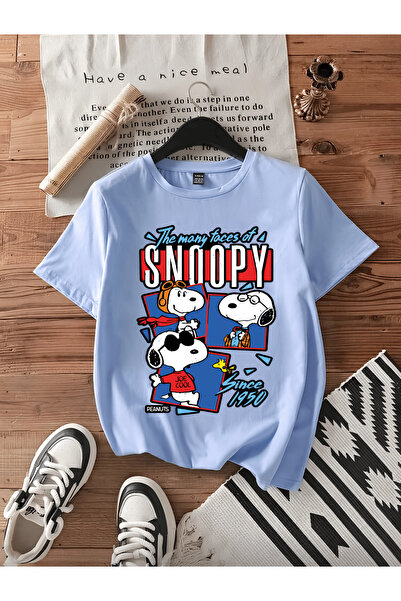MAGORS Snoopy New Season Printed Circular Neck Cotton Short Sleeve Children's...