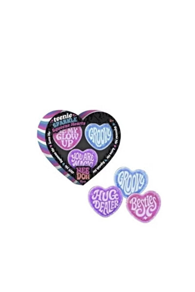 Needoh Teenie Sparkle Hearts Stress Relief Toy - Sparkling Soft Squishy Heart...