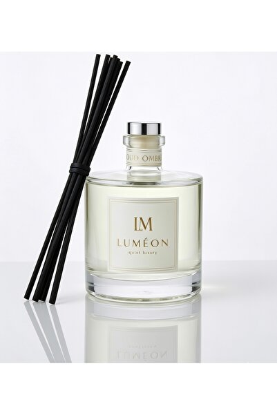LUMEON Oud Ombre 520ml Premium Çubuklu Oda Kokusu-Gümüş Kapak & Özel Seri