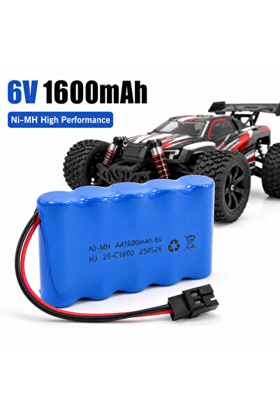 MAMSHOP Uzaktan Kumandalı Şarjlı Araba Pili 6V 1600 MAH Ni-Mh
