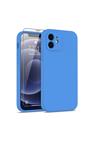 ZetGSM Husă de silicon catifelată pentru iPhone 12 cu interior din microfibră...