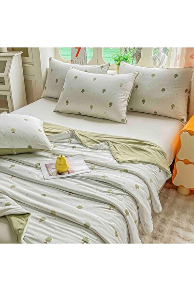 JOJO HOME Pilota premium de vara racoroasa, rece la atingere, 200x230cm + 2 f...