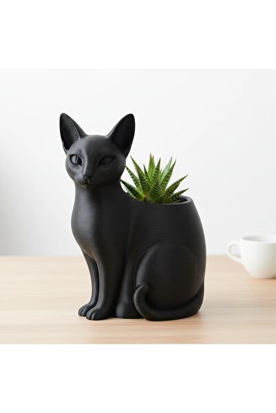 OEM Ghiveci decorativ animalut, model felina, imprimat 3D