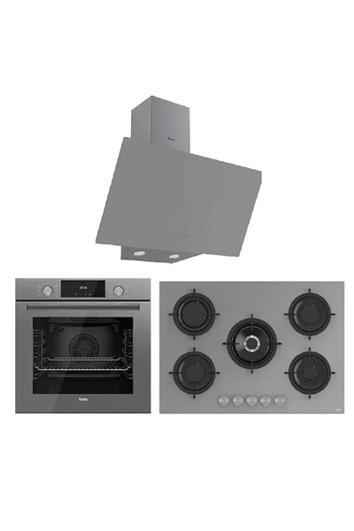 Ferre Flowart RS038 - QMS63CPR - D079 Gri 3`lü Ankastre Set