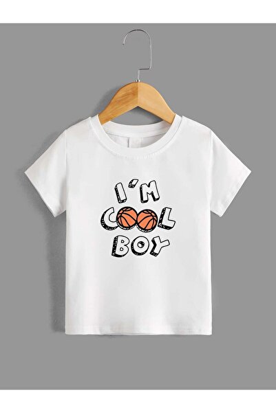 SVART WEAR تي شيرت Cool Boy مطبوع برقبة دائرية 100% قطن بأكمام قصيرة للأطفال ...