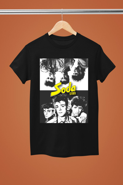 MAGORS Μπλουζάκι με στάμπα SODA STEREO, βαμβακερό, κοντομάνικο, κανονική εφαρ...
