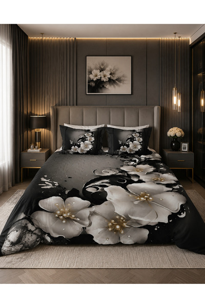 AYBERK HOME TEXTİLE Elagant Four Seasons Quilted Double Duvet Cover Set with ...