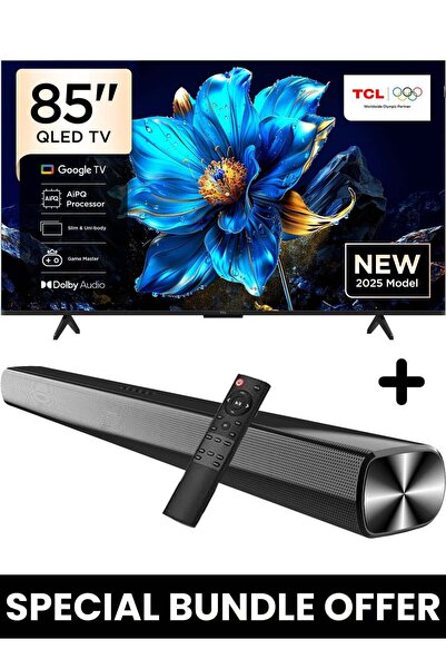 TCL 85-Inch P7K QLED 4K Smart TV + 2.0 Channel Premium Soundbar | [Google TV,...