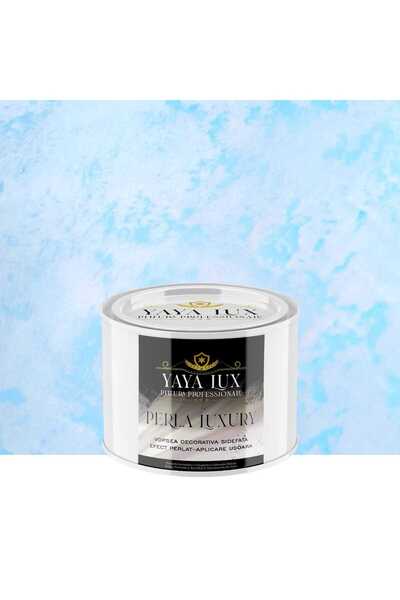 YaYa Color Vopsea Decorativă Perla Luxury Albastru Deschis 0,5 Litri cu fulgi...