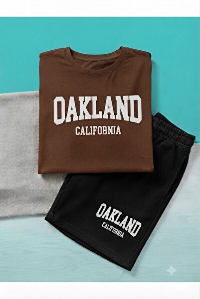 SILATU UNISEX ΣΕΤ ΣΟΡΤΣ ΚΑΙ ΜΠΛΟΥΖΑΚΙ ΜΕ ΣΤΑΜΠΑ OAKLAND
