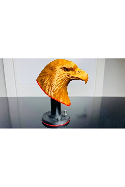 3D BASKI KARTAL BAŞI BÜST - GOLD