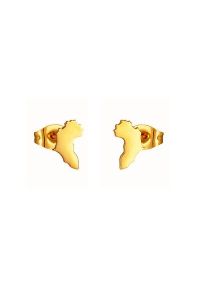 IMMACULATI Africa - cercei tip știft din oțel inoxidabil, placați cu aur de 1...