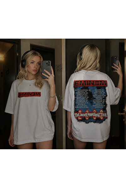 dompulerimoda Eminem the Anger Management Tour Printed Oversize Vintage Unise...