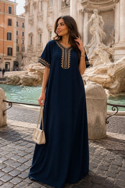 Generic Royal Kaftan with Golden Embroidery