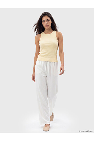 LC Waikiki Özmarka New Season Elastic Waist Wide Leg Women's Trousers