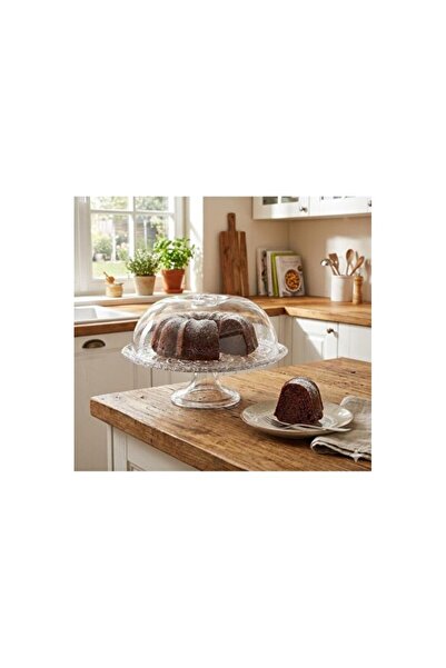Empressco Transparent Crystal Cut Plastic Cake and Pastry Presentation, Styli...