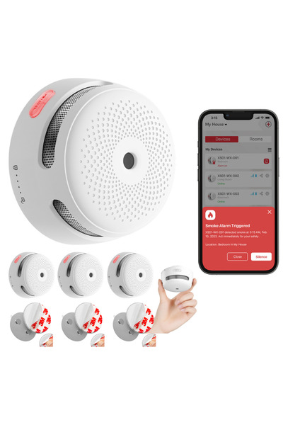 X-Sense Innovations Akıllı Duman Dedektörü Wi Fi li (3x XS01-M + 3x Mıknatısl...