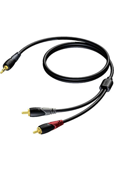 PROCAB Cablu Jack tată de 3.5mm - 2x RCA tată Negru 15m CLA711/15